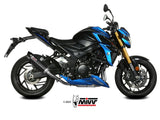 MIVV S.048 SUZUKI GSX-S 750 ( 2017 / 20 ) Slip-on Exhaust "GP" (black + carbon cap; approved) – Accessories in the 2WheelsHero Motorcycle Aftermarket Accessories and Parts Online Shop