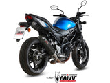 MIVV S.045 SUZUKI SV 650 ( 2016+ ) Slip-on Exhaust "Oval" (carbon + cap; approved) – Accessories in the 2WheelsHero Motorcycle Aftermarket Accessories and Parts Online Shop