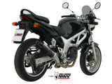 MIVV S.004 SUZUKI SV 650 ( 1999 / 2002 ) Slip-on Exhaust "GP" (black + carbon cap; approved) – Accessories in the 2WheelsHero Motorcycle Aftermarket Accessories and Parts Online Shop