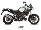 MIVV S.042 SUZUKI V-Strom 1000 ( 2014 / 20 ) Slip-on Exhaust "Oval" (stainless steel; approved) – Accessories in the 2WheelsHero Motorcycle Aftermarket Accessories and Parts Online Shop