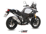 MIVV S.042 SUZUKI V-Strom 1000 ( 2014 / 20 ) Slip-on Exhaust "Oval" (stainless steel; approved) – Accessories in the 2WheelsHero Motorcycle Aftermarket Accessories and Parts Online Shop
