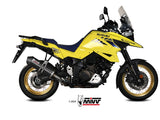 MIVV S.042 SUZUKI V-Strom 1050 ( 2020+ ) Slip-on Exhaust "Oval" (black + carbon cap; approved) – Accessories in the 2WheelsHero Motorcycle Aftermarket Accessories and Parts Online Shop