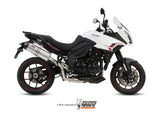MIVV T.014 TRIUMPH TIGER 1050 ( 2013 / 16 ) Slip-on Exhaust "Oval" (titanium + carbon cap; approved) – Accessories in the 2WheelsHero Motorcycle Aftermarket Accessories and Parts Online Shop