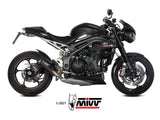 MIVV T.021 TRIUMPH SPEED TRIPLE 1050 R / S / RS ( 2018 / 20 ) Slip On Exhaust "MK3" (carbon; not approved) – Accessories in the 2WheelsHero Motorcycle Aftermarket Accessories and Parts Online Shop