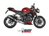 MIVV T.026 TRIUMPH STREET TRIPLE 765 R / RS ( 2023+ ) Full System High Exhaust "SR-1" (black; approved) – Accessories in the 2WheelsHero Motorcycle Aftermarket Accessories and Parts Online Shop