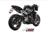MIVV T.019 TRIUMPH STREET TRIPLE 660 S / 765 R / RS ( 2017 / 22 ) Slip On Exhaust "Delta Race" (black; approved) – Accessories in the 2WheelsHero Motorcycle Aftermarket Accessories and Parts Online Shop