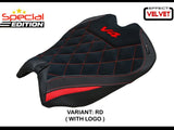TAPPEZZERIA ITALIA Ducati Panigale V4 (2025+) Special Edition Velvet Seat Cover "Argenta" – Accessories in the 2WheelsHero Motorcycle Aftermarket Accessories and Parts Online Shop