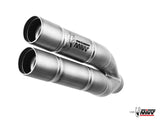 MIVV S.048 SUZUKI GSX-S 750 ( 2017 / 20 ) Slip-on Exhaust "Double Gun" (stainless steel; not approved) – Accessories in the 2WheelsHero Motorcycle Aftermarket Accessories and Parts Online Shop