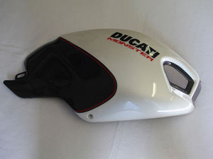 CARBONVANI Ducati Monster 796 (10/14) Carbon Fuel Tank Side Panel (right side; White version) – Accessories in the 2WheelsHero Motorcycle Aftermarket Accessories and Parts Online Shop