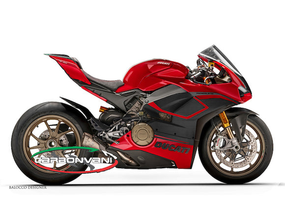 CARBONVANI Ducati Panigale V4 / V4S (18/19) Full Carbon Fairing Set (Red1 street version; 8 pcs) – Accessories in the 2WheelsHero Motorcycle Aftermarket Accessories and Parts Online Shop