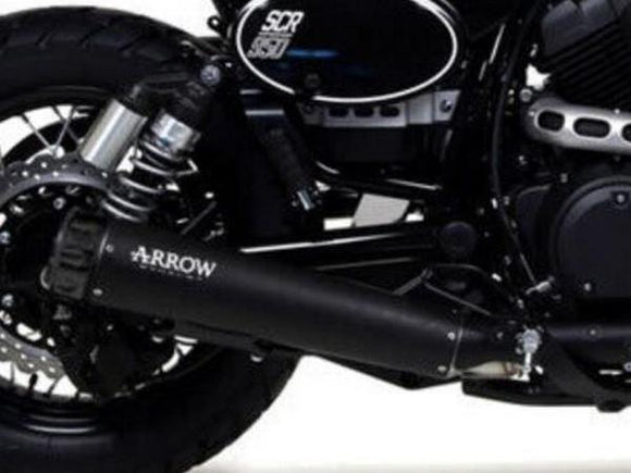 ARROW 74001MI+74503RB Yamaha SCR950 (2017+) Black Inox Slip-on Exhaust 