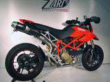 ZARD Ducati Hypermotard 798 / 1100 / 1100 Evo (07/12) Stainless Steel Slip-on Exhaust "Top Gun" (racing)