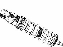 PI701 - OHLINS Vespa Sprint 150 (14/16) Front Scooter Shock Absorber – Accessories in the 2WheelsHero Motorcycle Aftermarket Accessories and Parts Online Shop