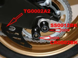 TG0002 - R&G RACING Aluminium Toe Chain Guard (Silver/ Black)