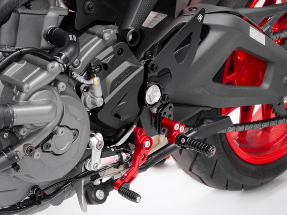 PMM93701D - DBK Ducati Monster 937 / 937 SP / 30° Anniversario (2021+) Single-Seat Rider Footpeg Kit