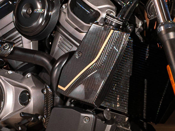 ZARD Harley Davidson Nightster 975 (2021+) Carbon Radiator Covers + Aluminum Radiator Filler Plug Kit 