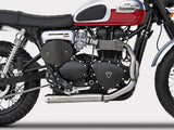 ZARD Triumph Bonneville T100 (02/07) Full Stainless Steel Exhaust System "Cross" (carburetor; racing)