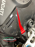 CARBONVANI Ducati Panigale V4 (2022+) Carbon Tank Battery Cover (DP version; black/red)