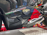 CARBONVANI Ducati Panigale V4 (2022+) Carbon Belly Pan (for Akrapovic exhaust; red)