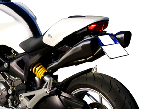 HP CORSE Ducati Monster 1100/796/696 Dual Slip-on Exhaust "Hydroform Black" (EU homologated)