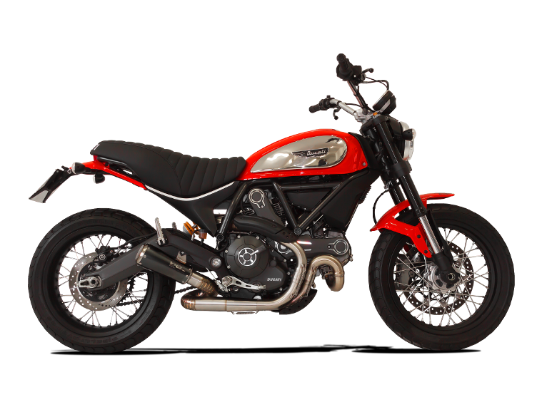 HP CORSE Ducati Scrambler 800 2015 Slip on Exhaust GP 07 Black E 2Wheels Hero