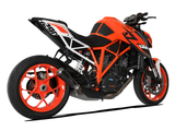 HP CORSE KTM 1290 Super Duke R (14/16) Slip-on Exhaust "GP-07 Black with Wire Mesh" (racing)