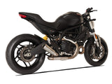 HP CORSE Ducati Monster 797 Slip-on Exhaust "GP-07 Satin" (racing; with aluminum ring)