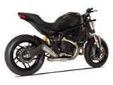HP CORSE Ducati Monster 797 Slip-on Exhaust "GP-07 Satin" (racing; with wire mesh)