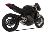 HP CORSE Triumph STREET TRIPLE 765 Slip-on Exhaust "GP-07 Satin with Aluminum Ring" (racing)