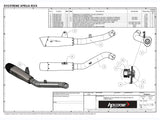 HP CORSE Aprilia Tuono V4 (11/14) Slip-on Exhaust "Evoxtreme 310 Black" (EU homologated)