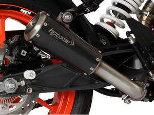 HP CORSE KTM 390 Duke (13/16) Slip-on Exhaust "GP-07 Black with Aluminum Ring" (racing) – Accessories in the 2WheelsHero Motorcycle Aftermarket Accessories and Parts Online Shop