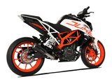HP CORSE KTM 390 Duke (13/16) Slip-on Exhaust "GP-07 Black with Wire Mesh" (racing)
