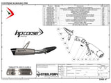 HP CORSE Kawasaki Z900 (17/19) Slip-on Exhaust "Evoxtreme Satin" (EU homologated)