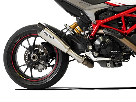 HP CORSE Ducati Hypermotard 821 Low Position Slip-on Exhaust 