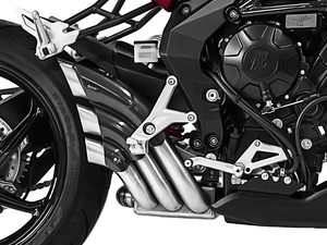 HP CORSE MV Agusta Rivale 800 Slip-on Exhaust "HydroTre Satin" (EU homologated; with carbon cover)