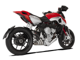 HP CORSE MV Agusta Rivale 800 Slip-on Exhaust "HydroTre Satin" (EU homologated; with carbon cover)