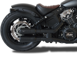 HP CORSE Indian Scout / Sixty / Bobber Slip-on Dual Exhaust "V-2 Ceramic Black" (Racing)