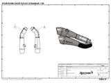 HP CORSE Ducati Scrambler 1100 Dual Slip-on Exhaust "Hydroform Short Black" (racing)