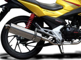 DELKEVIC Honda CB125F (15/18) Full Exhaust System with Stubby 17" Tri-Oval Silencer