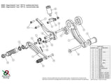 DH02 - BONAMICI RACING Ducati Hypermotard 1100 / 796 Adjustable Rearset (racing)