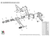 H001 - BONAMICI RACING Honda CBR600RR (03/06) Adjustable Rearset (street)