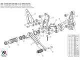 TH05 - BONAMICI RACING Triumph Speed Triple 1050 (11/17) Adjustable Rearset