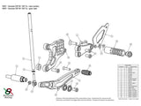 Y007 - BONAMICI RACING Yamaha YZF-R1 (09/14) Adjustable Rearset – Accessories in the 2WheelsHero Motorcycle Aftermarket Accessories and Parts Online Shop