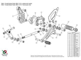 TH05 - BONAMICI RACING Triumph Speed Triple 1050 (11/17) Adjustable Rearset