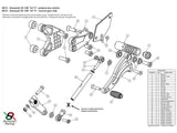 K015 - BONAMICI RACING Kawasaki ZX-10R (16/20) Adjustable Rearset