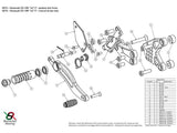 K015 - BONAMICI RACING Kawasaki ZX-10R (16/20) Adjustable Rearset
