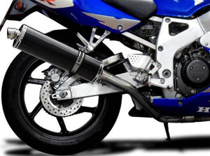 DELKEVIC Honda CB900F / CBR900RR Full Exhaust System 4-1 with Stubby 18" Carbon Silencer