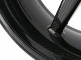 BST Yamaha YZF-R1 / MT-10 Carbon Wheel "Mamba TEK" (offset rear, 7 straight spokes, black hubs)