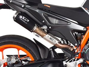 SPARK GKT0116 KTM 790 / 890 Duke (2018+) Semi-Full Double Exhaust System "MotoGP" (approved; dark stainless steel)