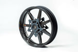 BST BMW R nineT Carbon Wheels Set "Panther TEK" (front & conventional rear, 7 straight spokes, black hubs)